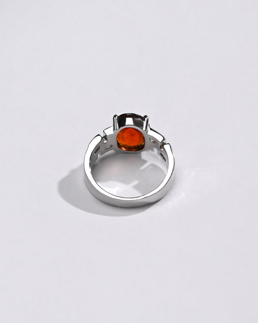 Premium Garnet (Gomed) Ring – 925 Silver - #1283N4