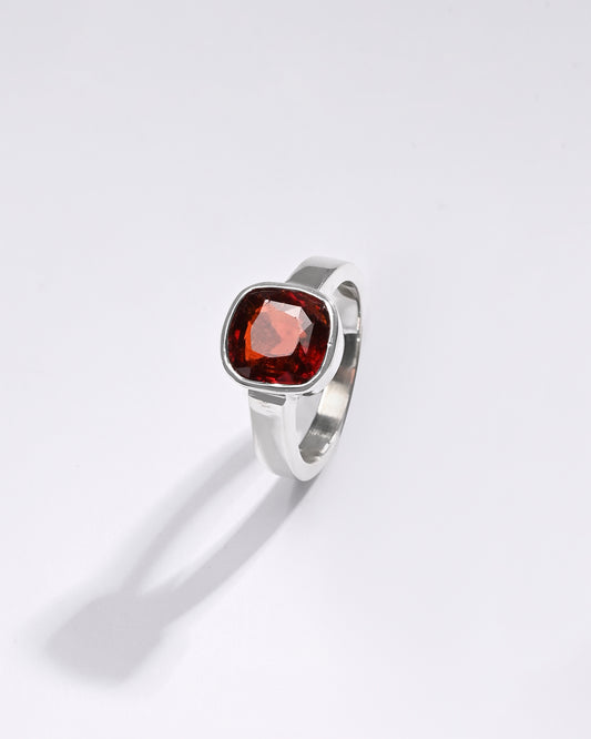 Premium GARNET (GOMED) Ring in 925 Silver - #1200B - Myra