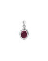 Moonlit Crown Ruby Pendant in 925 Silver