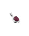 Moonlit Crown Ruby Pendant in 925 Silver