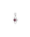 Cloud Petal Ruby Pendant in 925 Silver