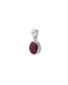 Plain Ruby Pendant in 925 Silver