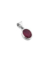 Plain Ruby Pendant in 925 Silver