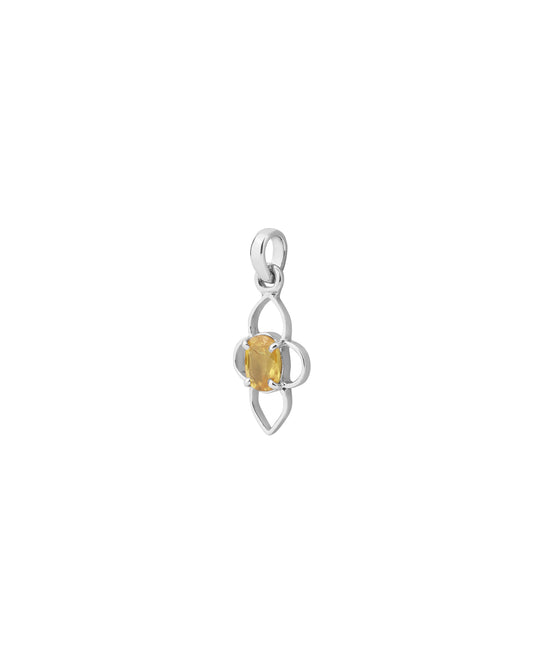 Cloud Petal Yellow Sapphire Pendant in 925 Silver