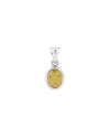 Plain Yellow Sapphire Pendant in 925 Silver