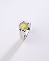 Yellow Sapphire (Pukhraj) Ring – Pure 925 Silver - #1111N4