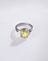 Steady Yellow Sapphire (Pukhraj) Ring – 925 Silver - #1139N4