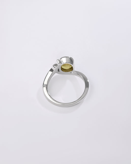 Royal Yellow Sapphire (Pukhraj) Ring – 925 Silver - #1176B