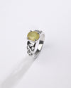 Velvet Finish Yellow Sapphire (Pukhraj) Ring – 925 Silver - #1219N4