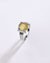 Vedic Yellow Sapphire (Pukhraj) Ring – 925 Silver - #1134N4