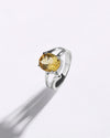 Stylish Golden Topaz (Sunahara Pukhraj) Ring – 925 Silver - #1182N4