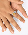 Luxe Golden Topaz (Sunahara Pukhraj) Ring – 925 Silver - #1199N4 Sq