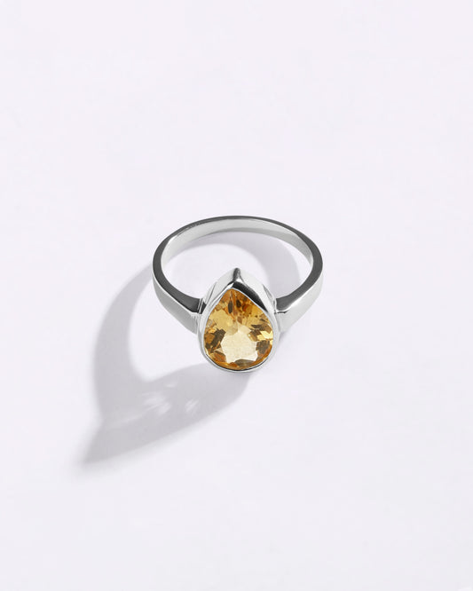Authentic Golden Topaz (Sunahara Pukhraj) Ring – 925 Silver - #1200B Dr