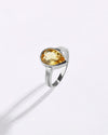 Authentic Golden Topaz (Sunahara Pukhraj) Ring – 925 Silver - #1200B Dr