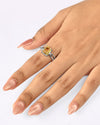 Classic Golden Topaz (Sunahara Pukhraj) Ring – 925 Silver - #1102N4 Sq
