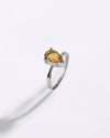 Minimalist Golden Topaz (Sunahara Pukhraj) Ring – 925 Silver - #1201N3 Dr