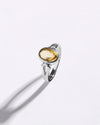 Glossy Golden Topaz (Sunahara Pukhraj) Ring – 925 Silver - #1148B