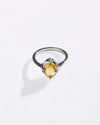 Simple Golden Topaz (Sunahara Pukhraj) Ring – 925 Silver - #1218N6