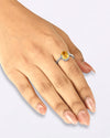 Simple Golden Topaz (Sunahara Pukhraj) Ring – 925 Silver - #1218N6