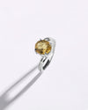Smart Golden Topaz (Sunahara Pukhraj) Ring – 925 Silver - #1153N4