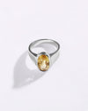 Plain Golden Topaz (Sunahara Pukhraj) Ring – 925 Silver - #1224B