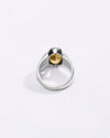 Plain Golden Topaz (Sunahara Pukhraj) Ring – 925 Silver - #1224B