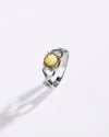 Bold Golden Topaz (Sunahara Pukhraj) Ring – 925 Silver - #1105N4