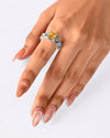 Bold Golden Topaz (Sunahara Pukhraj) Ring – 925 Silver - #1105N4