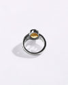 Designer Golden Topaz (Sunahara Pukhraj) Ring – 925 Silver - #1107B