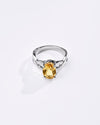 Elegant Golden Topaz (Sunahara Pukhraj) Ring – 925 Silver - #1104N4