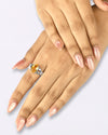 Elegant Golden Topaz (Sunahara Pukhraj) Ring – 925 Silver - #1104N4