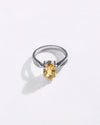 Classic Golden Topaz (Sunahara Pukhraj) Ring – 925 Silver - #1102N4