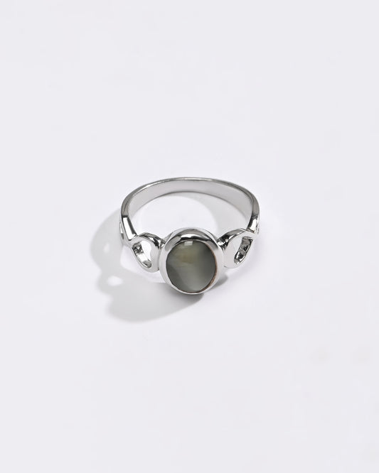 Luxe Cat's Eye (Lehsunia) Ring – 925 Silver - #1220