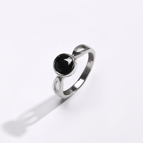 925 Silver Blue Sapphire (Neelam) Ring - 1102B - Myra