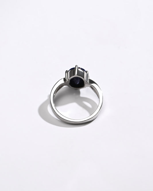 Blue Sapphire (Neelam) Ring – Pure 925 Silver - 1102N6