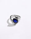 Elegant Blue Sapphire (Neelam) Ring – 925 Silver - 1103B
