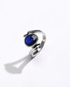 Elegant Blue Sapphire (Neelam) Ring – 925 Silver - 1103B
