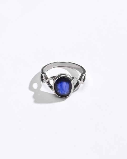 Premium Blue Sapphire (Neelam) Ring – 925 Silver - 1105B