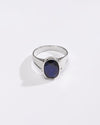 Elegant Blue Sapphire (Neelam) Ring – 925 Silver - 1111B