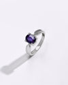 Daily Wear Blue Sapphire (Neelam) Ring – 925 Silver - 1136N4