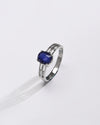 Luxe Blue Sapphire (Neelam) Ring – 925 Silver - 1142N4