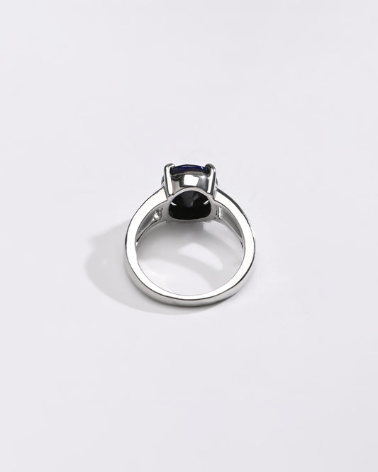 Blue Sapphire (Neelam) Ring – Rich Hue, 925 Silver - 1150NC4