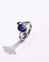 Elegant Blue Sapphire (Neelam) Ring – 925 Silver - 1151B