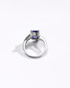 Statement Blue Sapphire (Neelam) Ring – 925 Silver - 1151N4