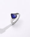 Blue Sapphire (Neelam) Ring – Precision Cut, 925 Silver - #1203N4