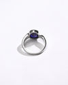 Classic Wear Blue Sapphire (Neelam) Ring – 925 Silver - #1203B Ov