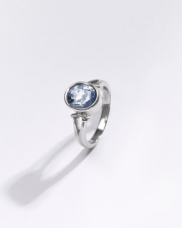 Premium Blue Sapphire (Neelam) Ring in 925 Silver - #1250B - Myra