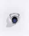 Premium Blue Sapphire (Neelam) Ring in 925 Silver - #1199NR8 - Myra