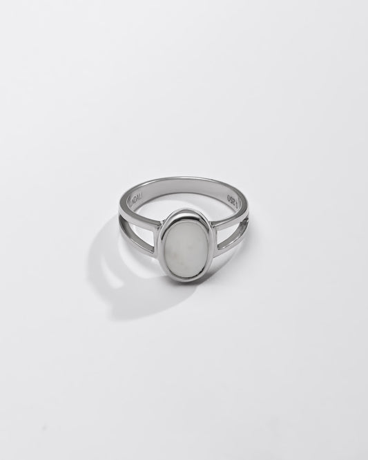 Natural Opal (Doodhiya) Ring – 925 Silver - #1150B F - Myra