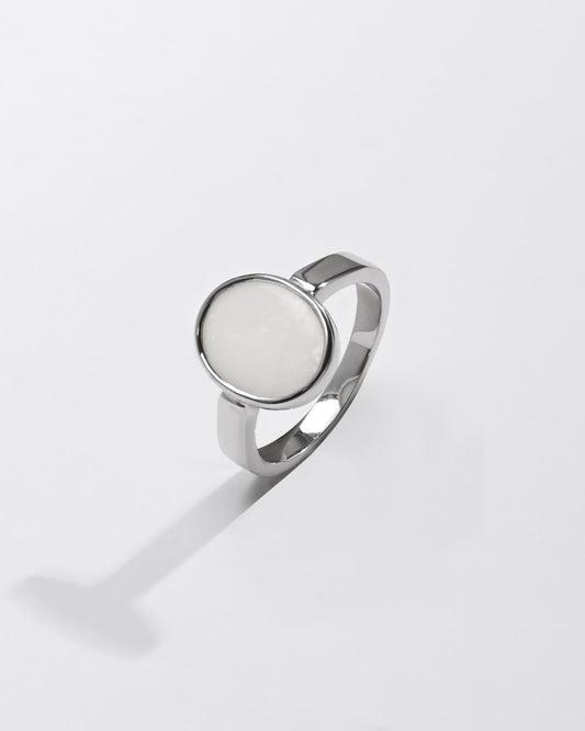 Daily Wear Opal (Doodhiya) Ring – 925 Silver - #1200B F - Myra